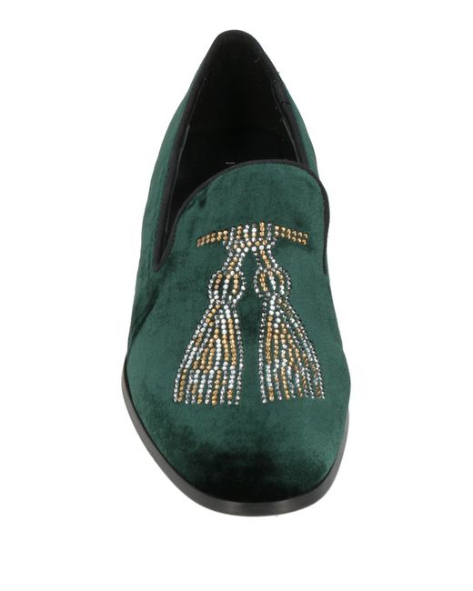 Pedro Miralles Green Dark Loafers Textile Fibers