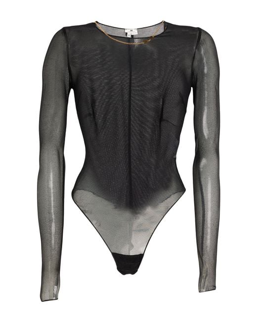 Elisabetta Franchi Black Bodysuit Polyamide, Elastane