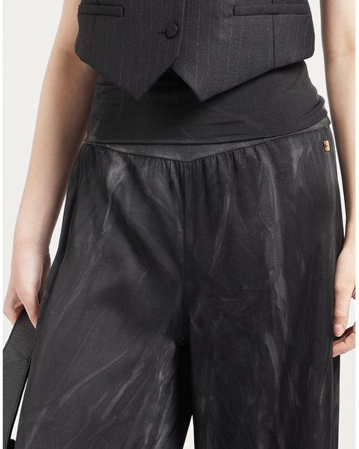 Manila Grace Black Pants Viscose
