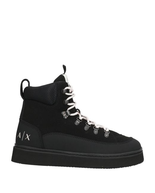 ARMANI EXCHANGE Black Ankle Boots for men