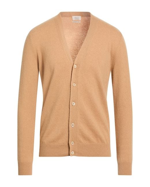 Daniele Fiesoli Natural Selezione Camel Cardigan Cashmere for men