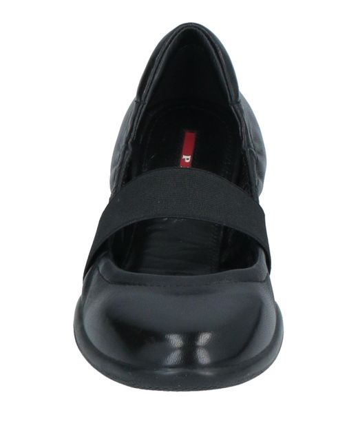 Prada Linea Rossa Ballet Flats in Black Lyst