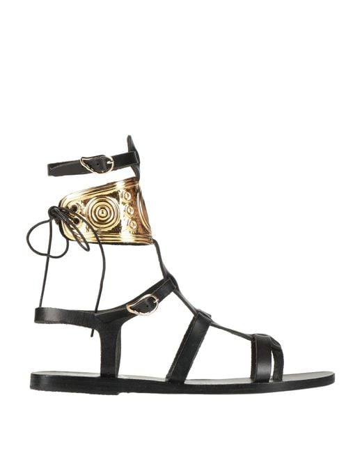 Ancient Greek Sandals Metallic Toe Post Sandals