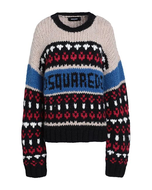 DSquared² Blue Sweater Alpaca Wool, Polyamide