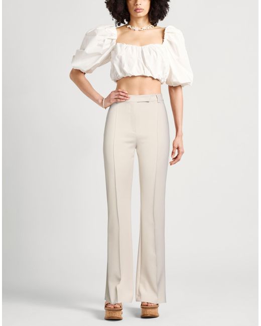 Caractere White Pants Polyester, Viscose, Elastane