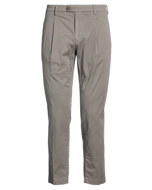 BRO-SHIP Gray Pants Cotton, Elastane for men