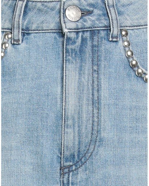 Pinko Blue Denim Skirt Cotton, Aluminum