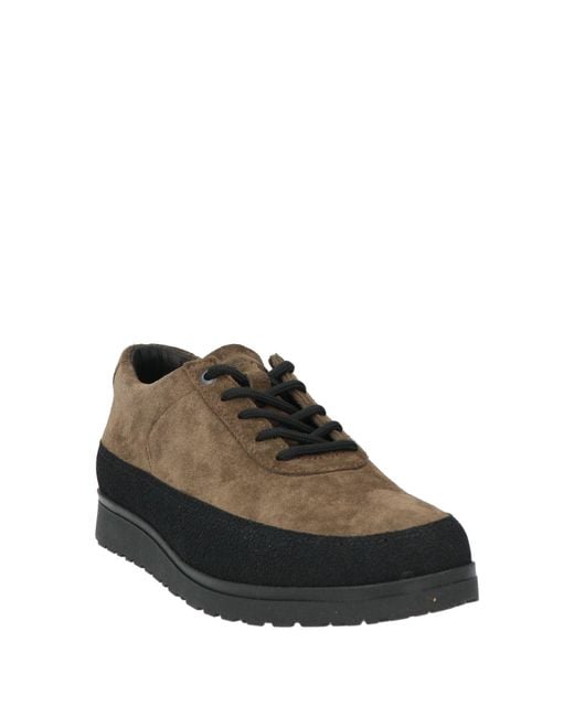 Tarvas Brown Military Sneakers Leather, Textile Fibers for men