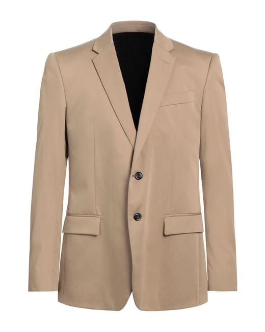 Dondup Natural Khaki Blazer Cotton, Silk, Elastane for men