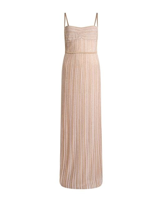 Missoni Natural Ivory Maxi Dress Viscose, Polyamide, Metallic Fiber, Elastane