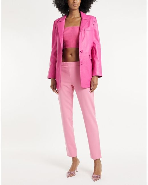 Moschino Pink Pants Polyester, Polyurethane