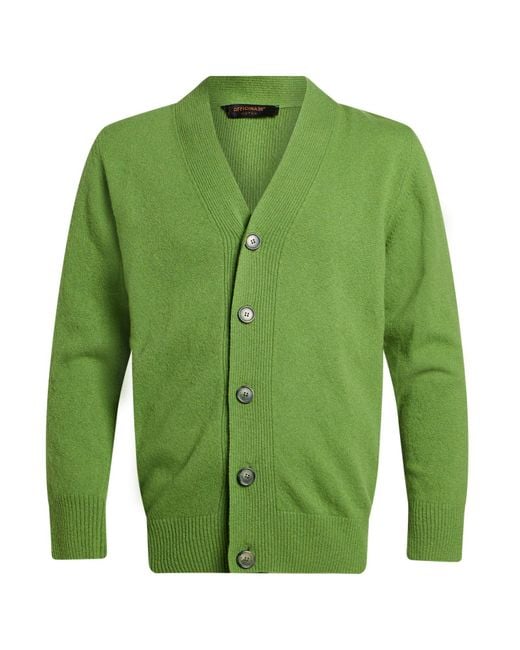 Officina 36 Green Cardigan Wool, Polyamide for men