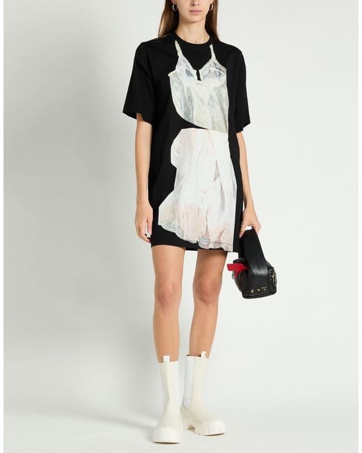 MSGM Black Mini Dress Cotton