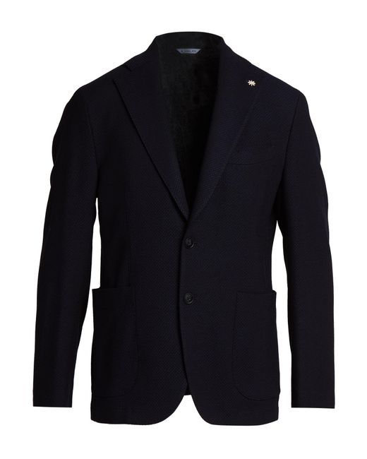 Manuel Ritz Blue Midnight Blazer Virgin Wool, Viscose, Polyester, Elastane for men