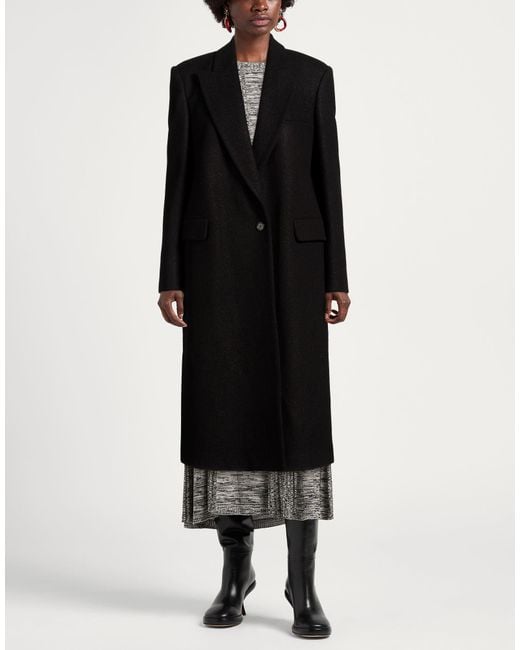 BCBGMAXAZRIA Black Coat Virgin Wool, Polyamide
