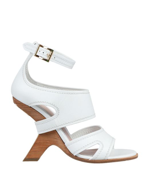 McQueen White Sandals