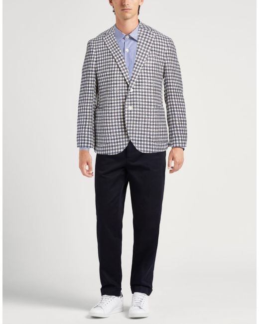 L.b.m. 1911 Multicolor Blazer Cotton, Acrylic, Linen, Polyamide for men