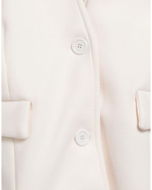 Soallure White Cream Jacket Polyester