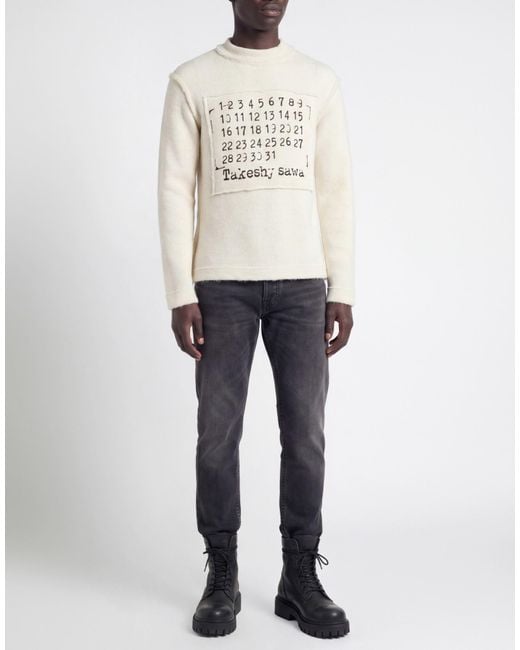 Takeshy Kurosawa White Sweater Acrylic, Polyester, Nylon, Wool, Elastane for men