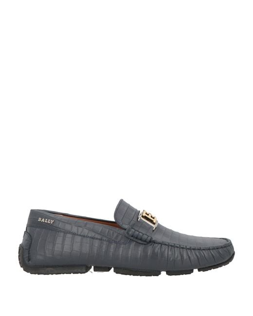 Bally Gray Loafers Calfskin for men