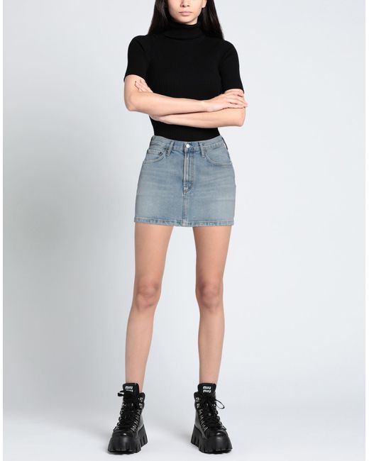 Agolde Blue Denim Skirt