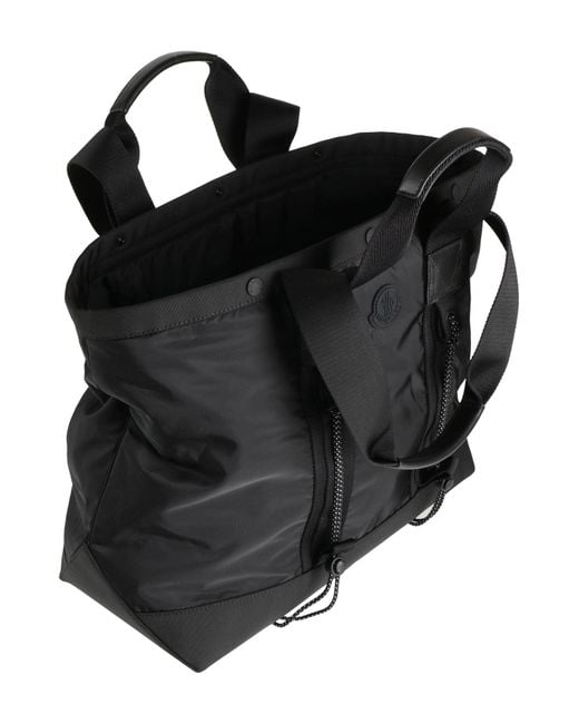 Moncler Black Handbag Polyamide, Polyester, Calfskin for men