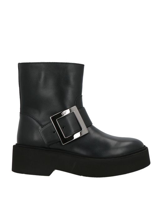 Roger Vivier Black Ankle Boots Leather