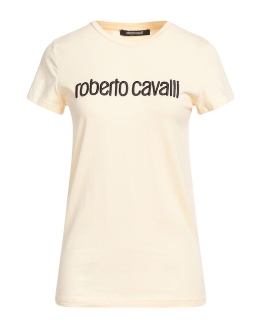 Roberto Cavalli Natural T-Shirt Cotton, Elastane