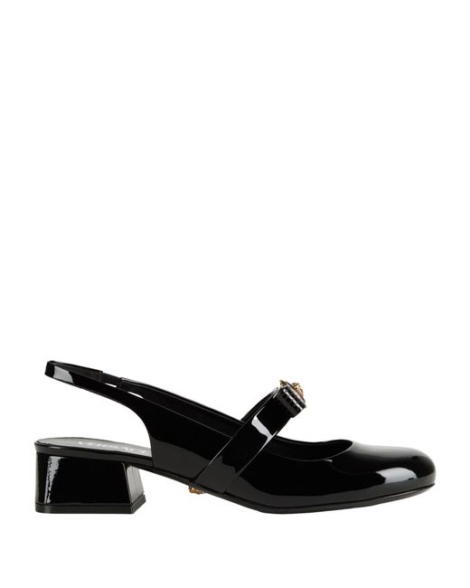 Versace Black Pumps Leather