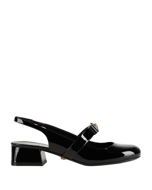 Versace Black Pumps Leather