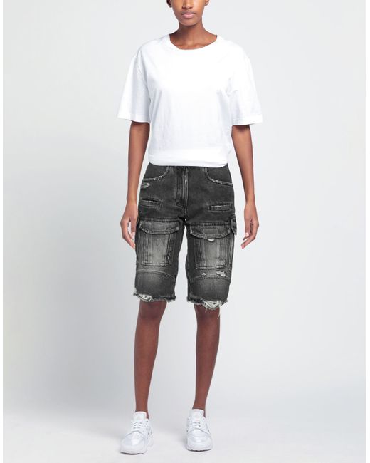 Givenchy Gray Denim Shorts