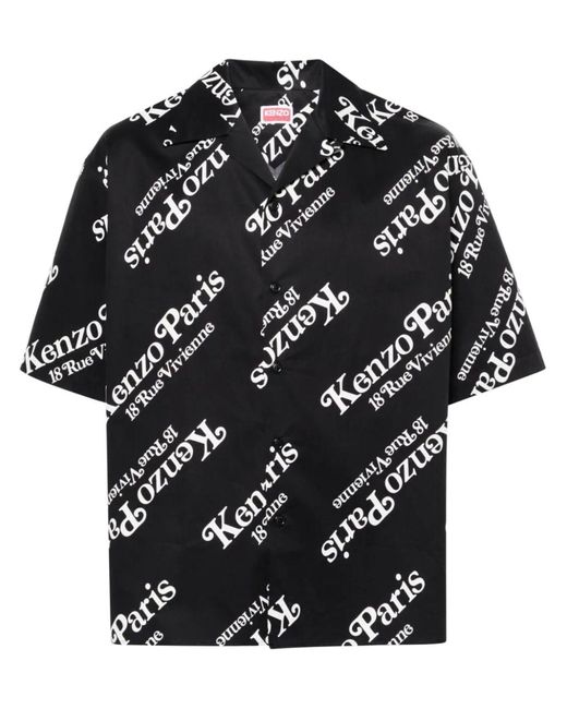 Camicia Con Stampa di KENZO in Black da Uomo