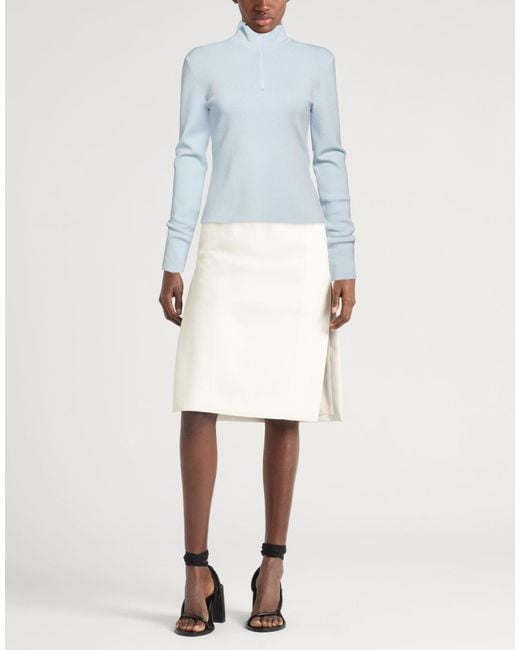 Courreges Blue Turtleneck Merino Wool