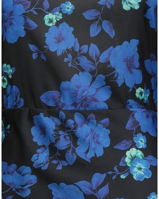 SIMONA CORSELLINI Blue Mini Dress Polyester, Elastane