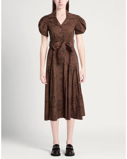 Robe Midi LHD en coloris Brown