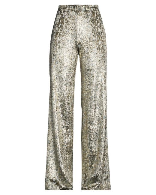 Forte_forte Gray Pants Viscose, Polyester, Silk