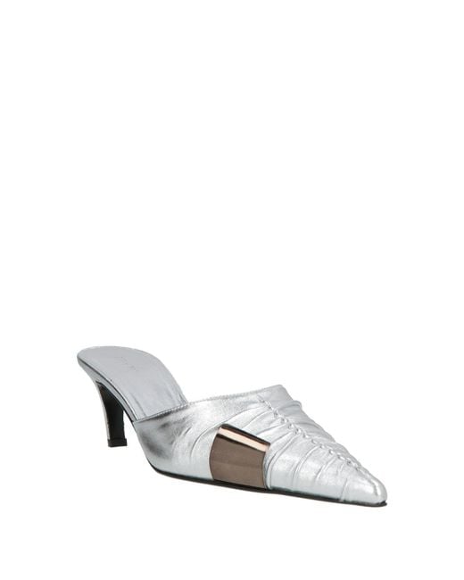 Gia Borghini White Mules & Clogs Leather