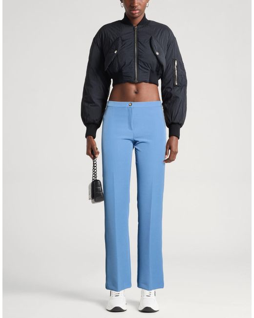 Diana Gallesi Blue Slate Pants Polyester, Elastane
