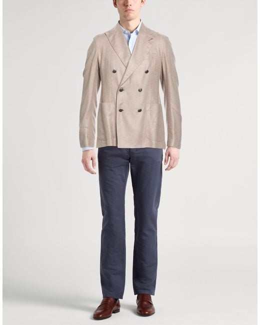 Tagliatore Natural Sand Blazer Silk for men