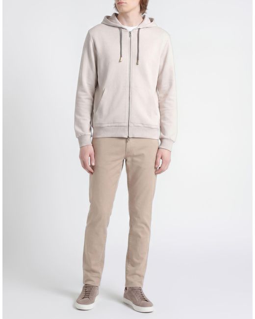 Eleventy White Platinum Cream Sweatshirt Cotton, Cashmere, Silk for men