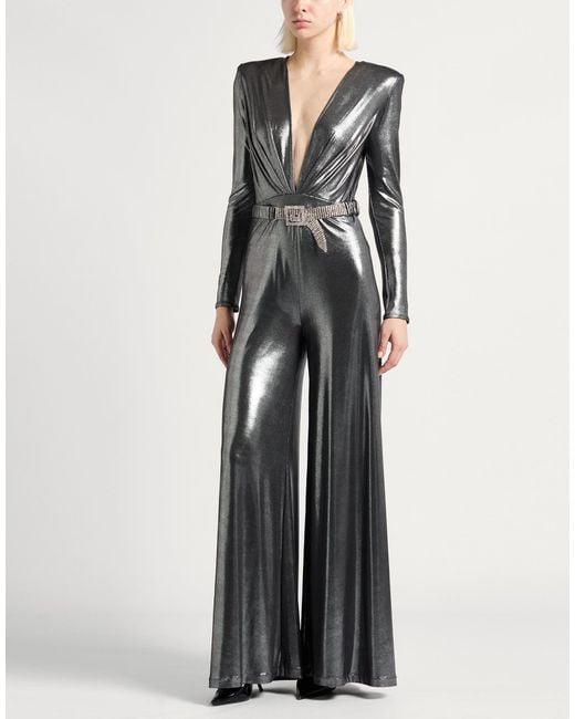 ATELIER LEGORA Gray Jumpsuit Polyester, Elastane
