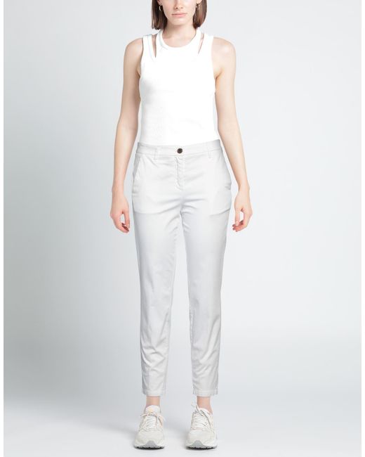 Jacob Cohen White Pants Cotton, Elastane