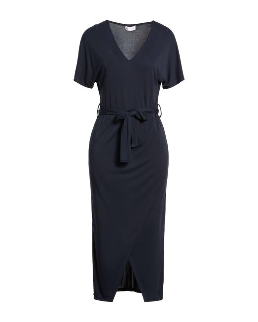 Diana Gallesi Blue Midnight Midi Dress Polyester