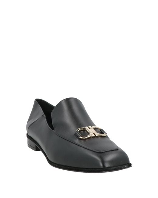 Ferragamo Gray Mokassin