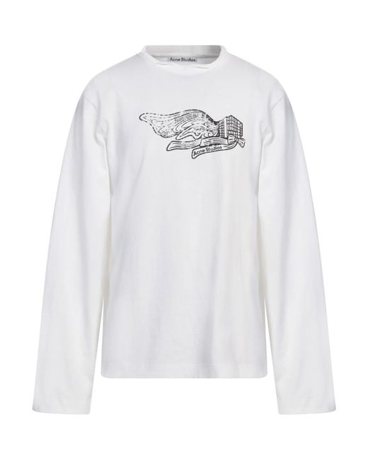 Acne White T-Shirt Cotton for men