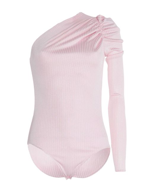 Alexandre Vauthier Pink Bodysuit Polyester, Elastane