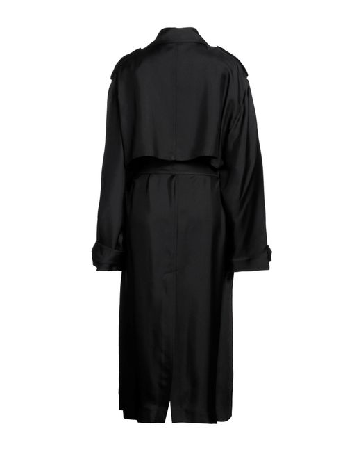 Saint Laurent Black Overcoat & Trench Coat