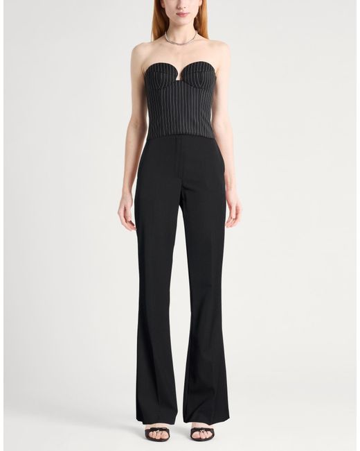 MSGM Black Pants Polyester, Virgin Wool