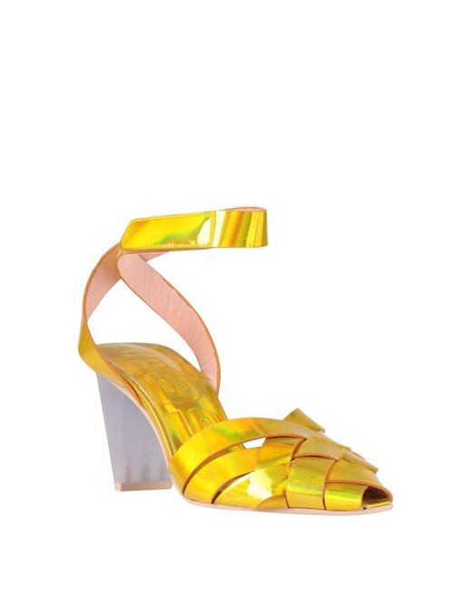 Ras Yellow Sandals Leather