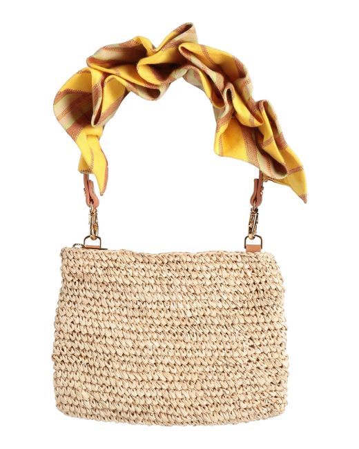 Aranaz Metallic Handbag Straw, Textile Fibers